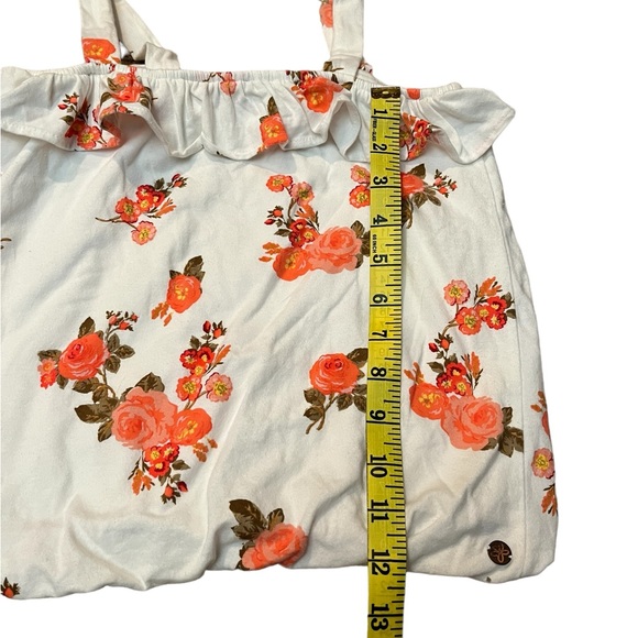 Matilda Jane 435 size 10 girls top white with orange flowers EUC - Picture 3 of 5